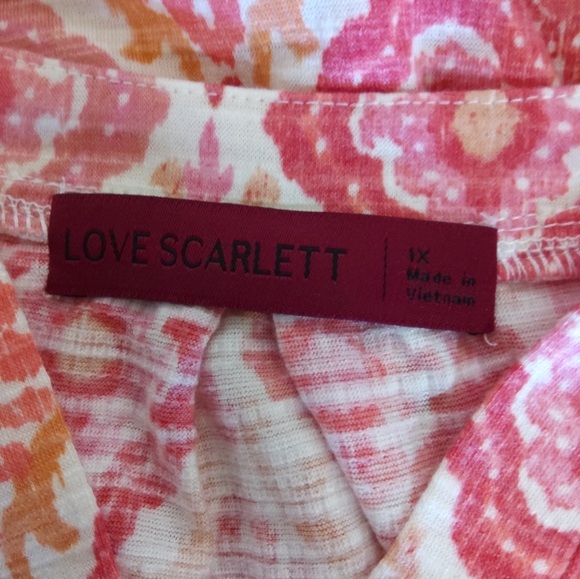 LOVE SCARLETT Pink and Cream  Patterned Blouse - Picture 11 of 12